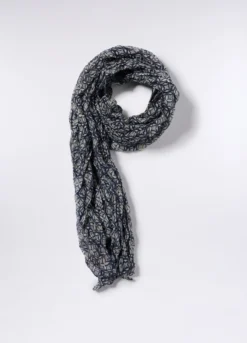 Sciarpa crinkle con stampa donna