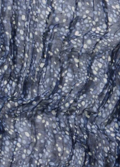 Sciarpa crinkle con stampa donna