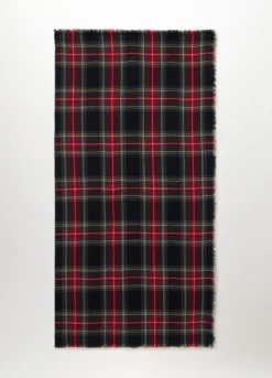 Sciarpa tartan sfrangiata