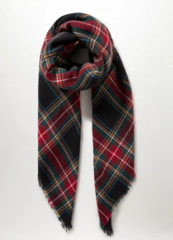 Sciarpa tartan sfrangiata