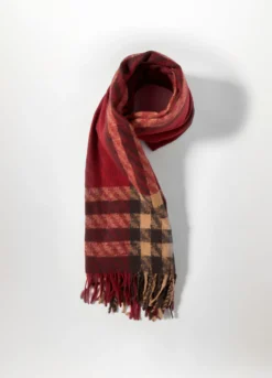 Sciarpa tricot a quadri donna