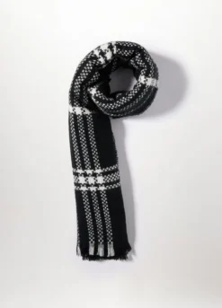 Sciarpa tricot a quadri donna