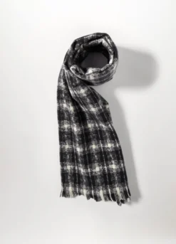 Sciarpa tricot a quadri donna