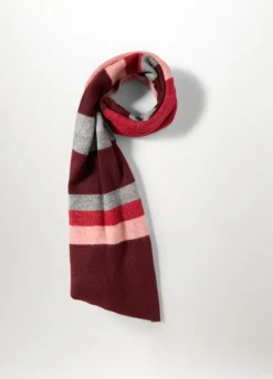 Sciarpa tricot a righe donna