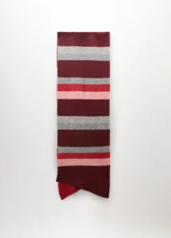 Sciarpa tricot a righe donna
