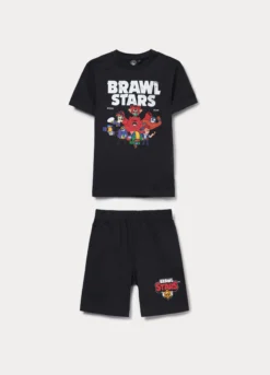 Set pigiama corto Brawl Stars in jersey di puro cotone ragazzo