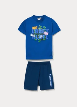 Set pigiama corto Minecraft in jersey di puro cotone bambino
