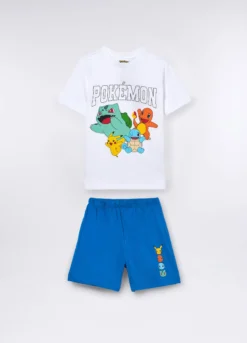 Set pigiama corto Pokémon in jersey di puro cotone bambino