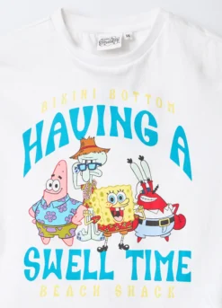 Set pigiama corto Sponge Bob in jersey di puro cotone bambino