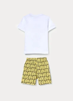 Set pigiama corto SpongeBob in jersey di puro cotone bambino