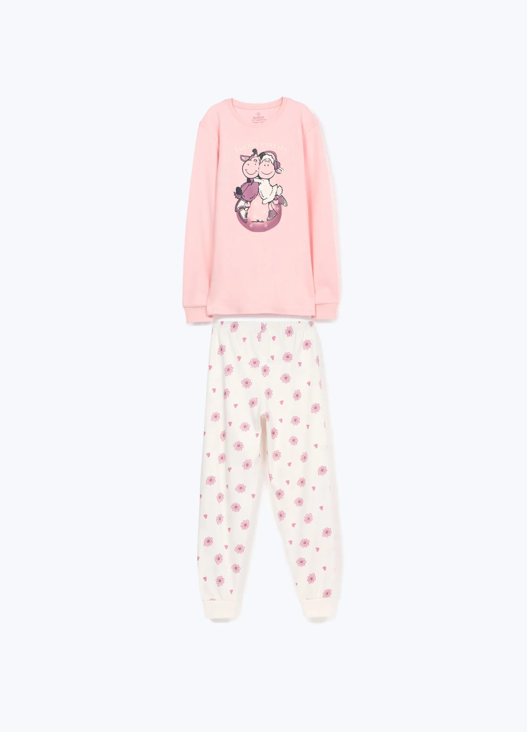 Set pigiama in interlock di puro cotone ragazza