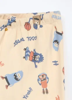 Set pigiama lungo in interlock di puro cotone bambino
