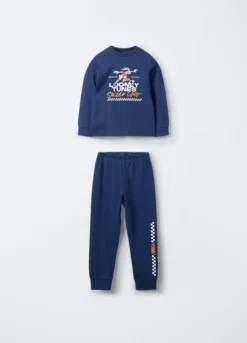 Set pigiama lungo in interlock di puro cotone bambino