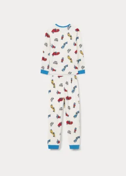 Set pigiama lungo in interlock di puro cotone bambino