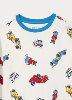 Set pigiama lungo in interlock di puro cotone bambino