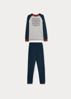 Set pigiama lungo in interlock ragazzo
