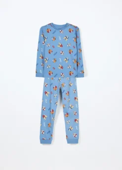 Set pigiama lungo in interlock di puro cotone bambino