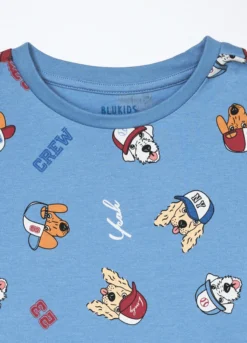 Set pigiama lungo in interlock di puro cotone bambino