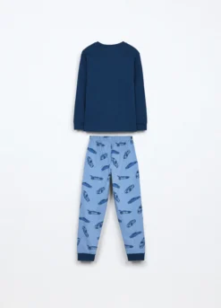 Set pigiama lungo in jersey di puro cotone bambino