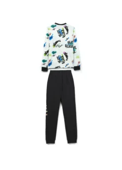 Set pigiama lungo in jersey di puro cotone ragazzo