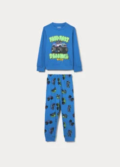 Set pigiama lungo in jersey di puro cotone bambino
