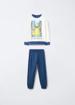 Set pigiama lungo in jersey di puro cotone bambino