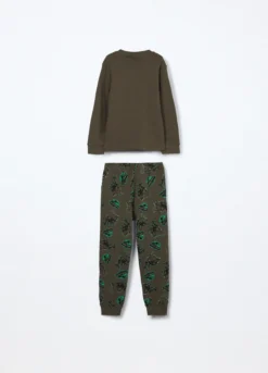 Set pigiama lungo Jurassic Park in interlock di puro cotone bambino
