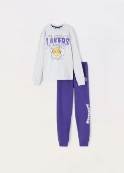 Set pigiama lungo NBA in cotone ragazzo