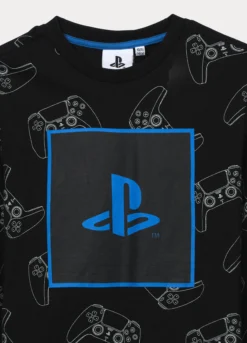 Set pigiama lungo Play Station in jersey di puro cotone ragazzo