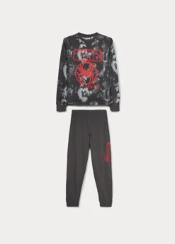 Set pigiami lungo in jersey di puro cotone ragazzo