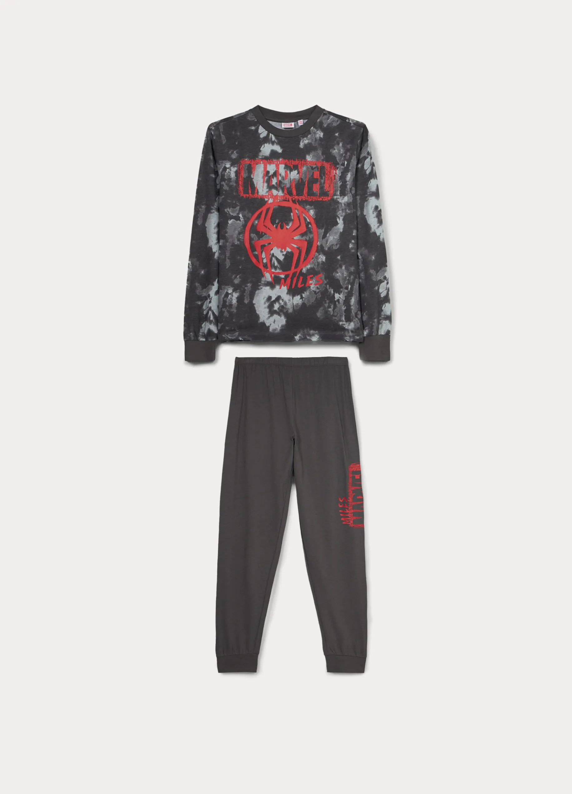 Set pigiami lungo in jersey di puro cotone ragazzo