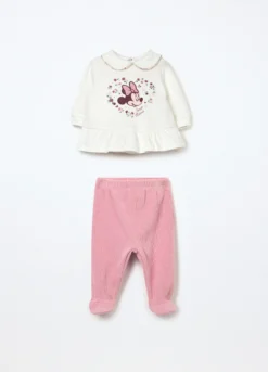 Set in interlock di puro cotone neonata