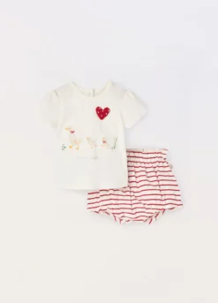 Set in jersey di puro cotone neonata
