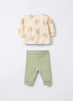 Set in puro cotone garzato neonato