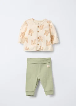 Set in puro cotone garzato neonato