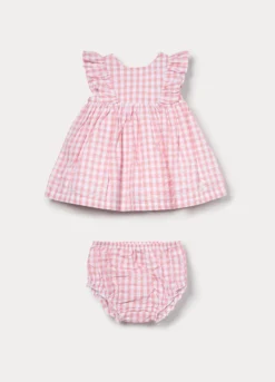 Set in puro cotone seersucker neonata
