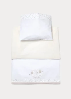 Set lenzuola in puro cotone ricamato