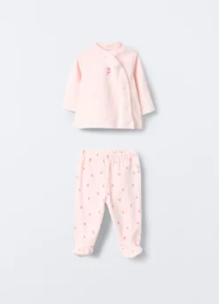 Set misto cotone velour neonata
