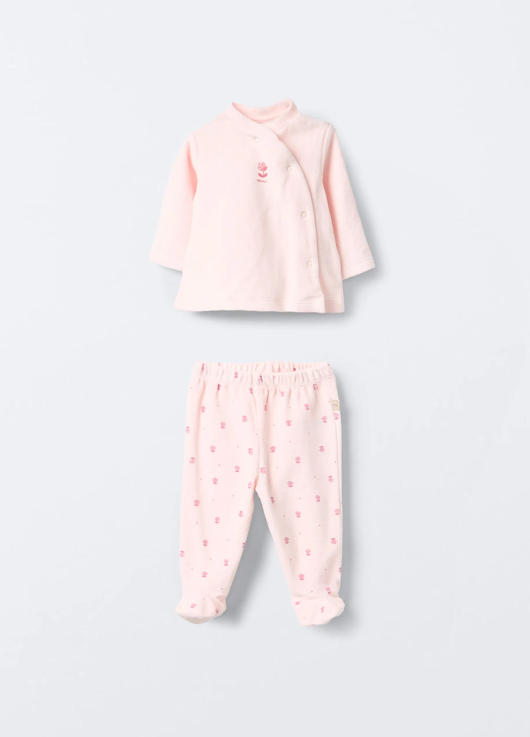 Set misto cotone velour neonata