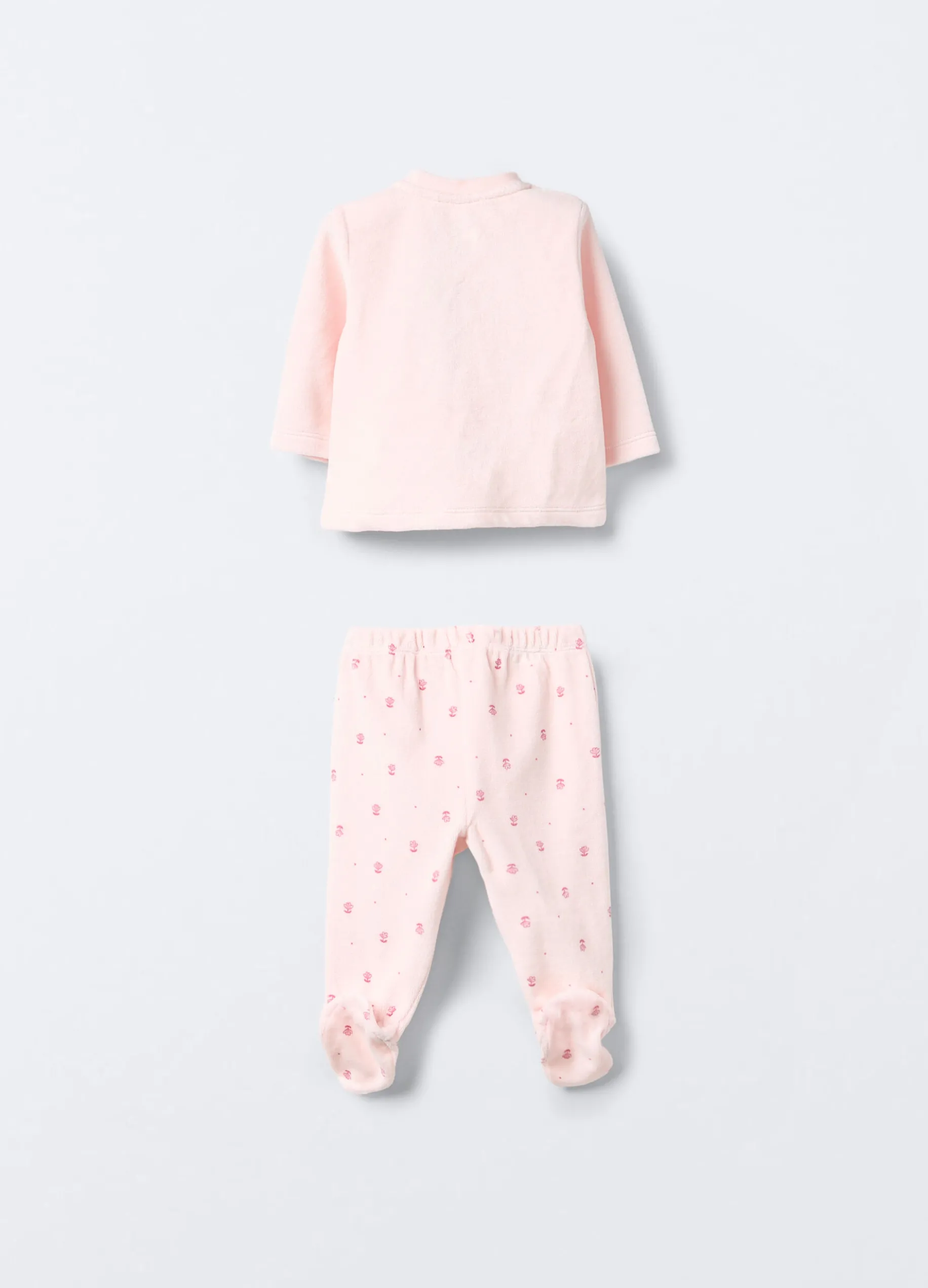 Set misto cotone velour neonata