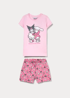 Set pigiama corto Hello Kitty in jersey di puro cotone bambina