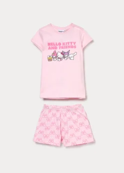 Set pigiama corto Hello Kitty in jersey di puro cotone bambina
