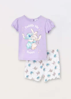 Set pigiama corto in jersey di puro cotone neonata