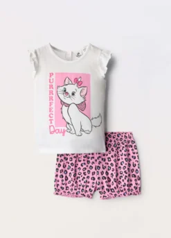 Set pigiama corto in jersey di puro cotone neonata