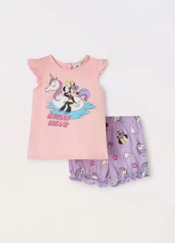 Set pigiama corto in jersey di puro cotone neonata