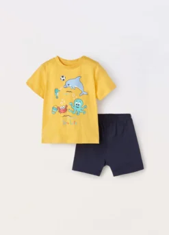 Set pigiama corto in jersey di puro cotone neonato