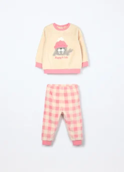 Set pigiama in coral fleece neonata
