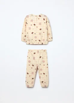Set pigiama in interlock di puro cotone neonata