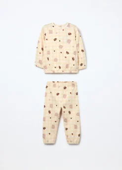 Set pigiama in interlock di puro cotone neonata