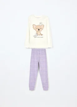 Set pigiama in interlock di puro cotone bambina